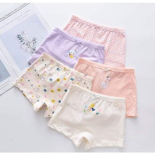 HPBBKD 5Pcs/lot Girls Cotton Boxer Briefs Girl Panties Girls Boxer Shorts Childrens Panties Kids Underwear For 2-14 Years GU261