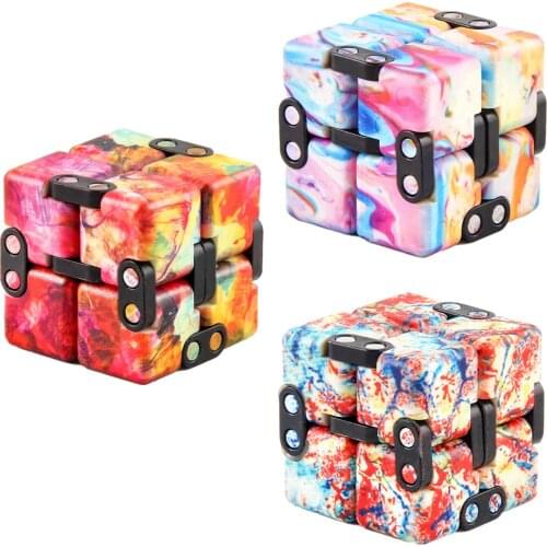 Fidget Toys Childrens Fingertips Decompress Portable Lightweight Magic Square Antistress Toys Infinity Cube Puzzle Sensory Toy