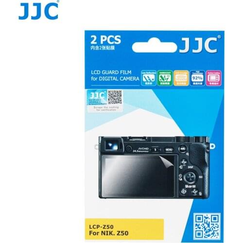 JJC 2PCS/LOT LCD Guard Film Screen Protector PET Cover for NIKON Z50 Camera Display Screen Protection