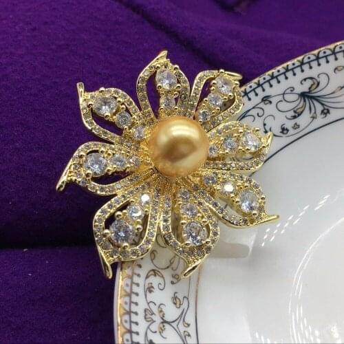 Micro zirconium flower brooch zircon pin brooch wedding party gift ladies boutique brooch ladies