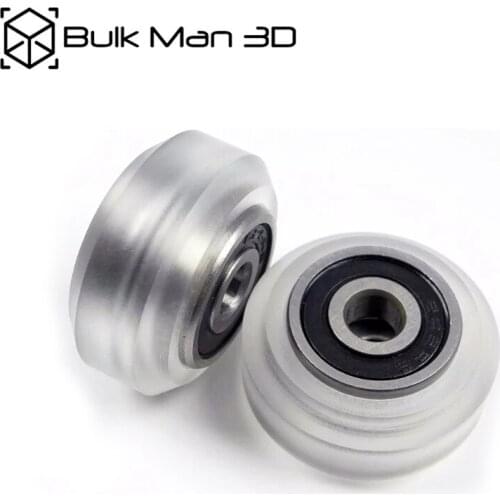 Free Shipping PolyCarbonate Xtreme Solid V wheel Kit Assy for V-Slot Rail, OX / WorkBee CNC, 3D Printer Solid Wheel