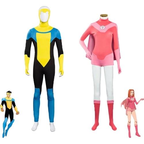 Invincible Cosplay Mark Grayson Atom Eve Omni Man Cosplay Costume Outfits Uniform Superhero Costume for Adult Halloween Costume