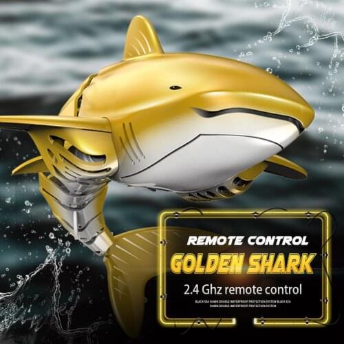 Streamlined Design Shark Automatic Demonstration Indicator Light Underwater Remote Controlled Electric Shark Model Toy for Game