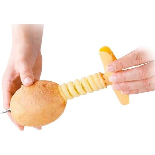 Plastic Potato Hollower Kitchen Rotate Tool Potato Roll Plastic Twisted Potato Slice Cutter Spiral Tools Kitchen Supplies