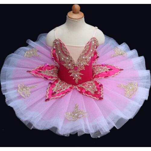 Professional Ballet Tutu Children Kids Girls Women Adult Pancake Swan Costume Ballerina Tutu Dance Ballet Dress Girls Rose