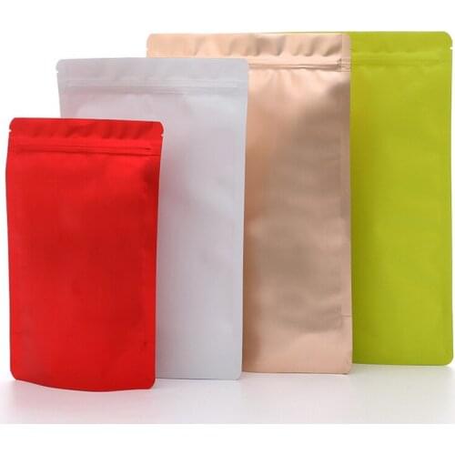 50pcs/lot Color Aluminum Foil Self Sealed Packaging Bag Coffee Bean Biscuit Baking Self Adhesive Food Bag