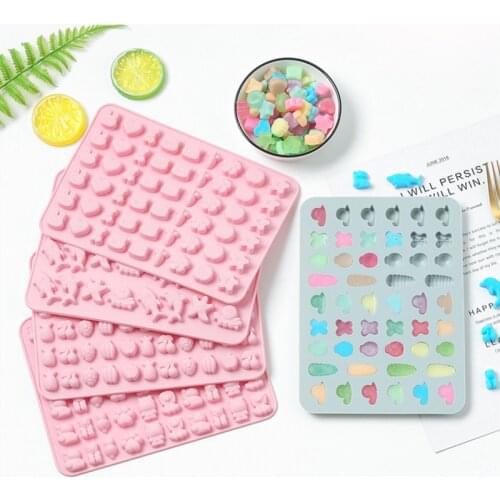 Kinds Sugar Craft Silicone Mold Dropper Grids Gummy Animal Fondant Chocolate Candy Mould Cake Baking Decorating Tools Resin Art