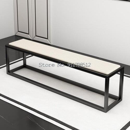 Long stool household simple soft bag shoe changing stool bed end stool modern minimalist cloakroom rest sofa stool bench