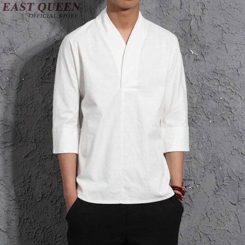 Long Sleeve Traditional Chinese Clothes Tang Suit Top Men Kung Fu Uniform Outfit Clothing for Men KK012