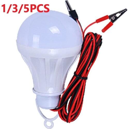 1/3/5pcs LED Lamp DC 12V Portable Led Bulb 3W Warm White Outdoor Camp Tent Night Fishing Hanging LightLED Bulbs Night Light