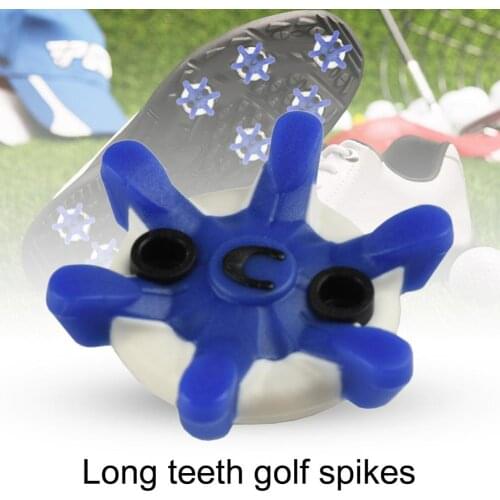 14Pcs/Set Golf Shoe Spikes Easy to Install Wear-resistant Wide Compatibility Fast Twisting Small Thread Champ Cleat for Balls