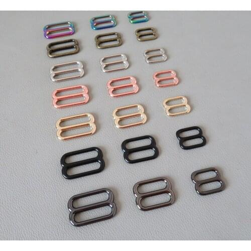 50PCS 15mm 20mm 25mm Metal Straps Clasp Buckle Slider For Bag Backpack Accessory Adjuster Belt Loop Dog Collar Garment Hardware