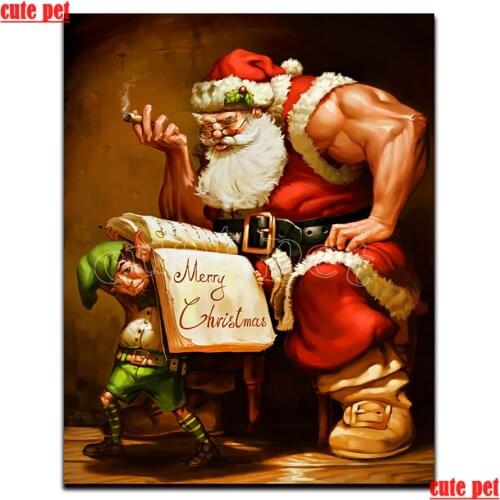 Diy Diamond Painting Santa Claus reading books Diamond Embroidery Full drill 5d Diamond Mosaic kits Christmas gift decor salon