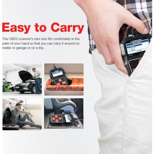 KW208 Car Battery Tester Charger Analyzer 12V 100-2000CCA Charging System Test B36B