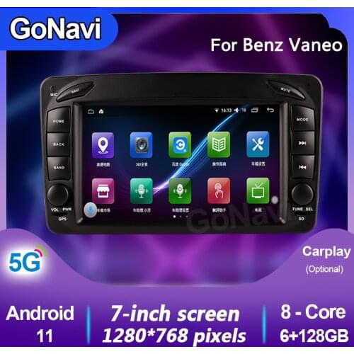 GoNavi android 11 car radio auto receiver Multimedia 2Din DVD Player For Mercedes/Benz/W209/W168/M/ML/W168/W463/Viano/Vito/aneo
