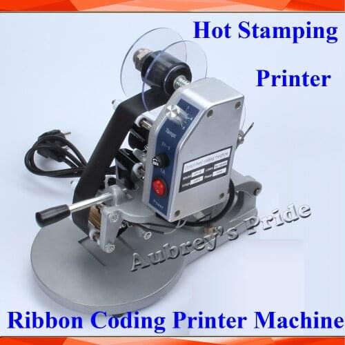 Free Shipping Manual Hot Stamp Coding Printer Machine Black Gold Ribbon Coding Date 0-9 No. Charactors