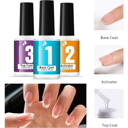 Top And Base Coat Gel Polish No Wipe Long Lasting Reinforce 12ml Hybrid Varnishes Manicure LED UV Gel Lacquer Nail Art Primer
