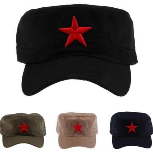 Cotton Red Star Tactical Hat Men Women Outdoor Military Cap Camping Hiking Travel