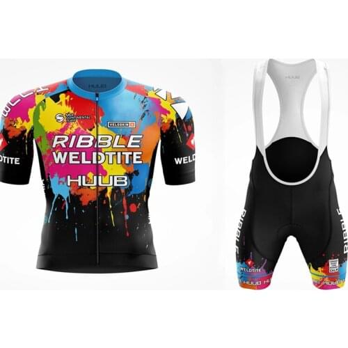 Huub annual summer mens cycling wear short-sleeved shirt with 9D gel bib road MTB bicycle breathable suit ropa ciclismo hombre