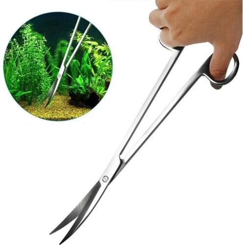 Aquarium Tank Tools Kit Aquascaping Fish Tank Aquatic Plants Long Tweezers Scissors Stainless Steel Maintenance Tool