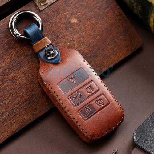 New Arrival Handmade Leather Car Key Case Cover for Land Rover Range Rover Evoque Discovery Sport 5 2018 2019 2020