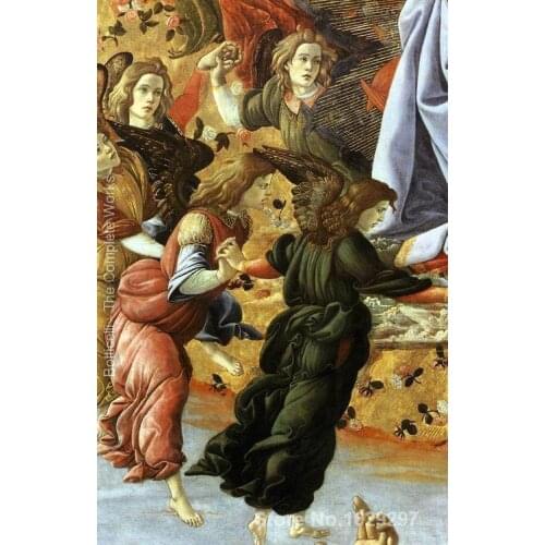 Portrait Woman painting Sandro Botticelli Coronation of the Virgin (detail 2) 92 handmade High quality