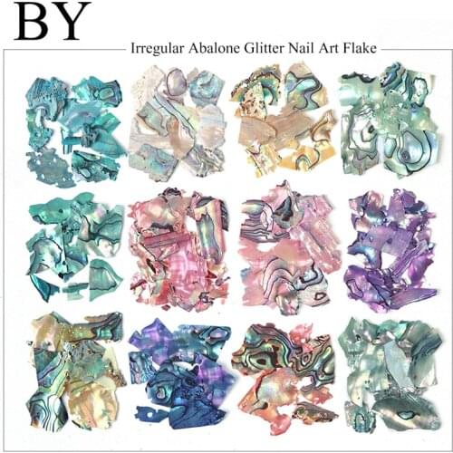 Abalone Shell Irregular Nail Art Decorations Flake Slider Nails Shimmer Pearl Jewelry Tips Manicure Polish