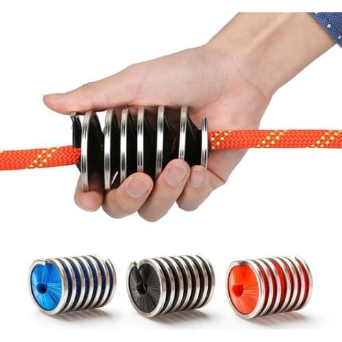 Climbing Rope Cleaning Brush Stainless Steel Shell Rock Hiking Caving Ropes Wash Brushes Outdoor Camping Tent Rope Clean Tool