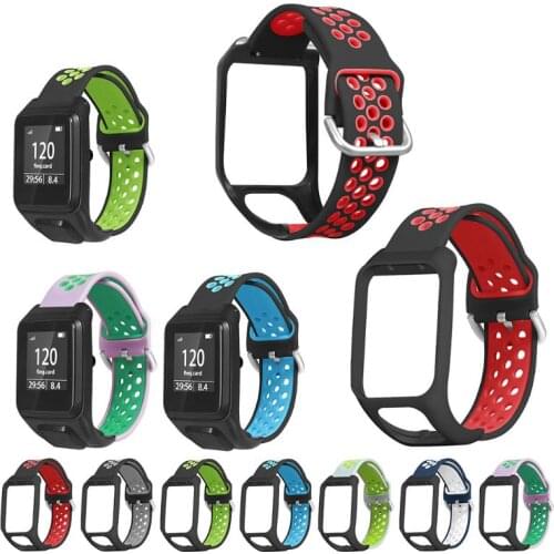 Silicone Wrist Strap Watchband Bracelet Replacement for Tomtom Runner 3/Adventurer/Golfer 2/Runner 2 Cardio/Spark 3 Music Smart