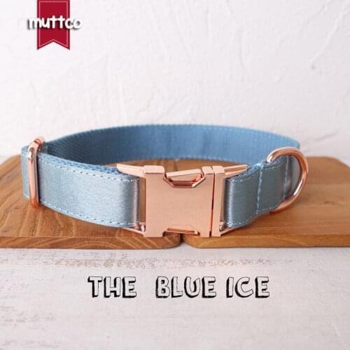 10pcs/lot MUTTCO dog collar THE BLUE ICE convenient to walk the dog leash accessory for small medium large dog 5 size UDC114M