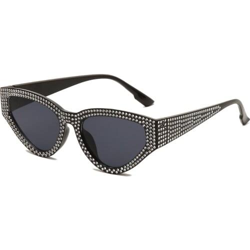 Cat Eye Sunglasses Sexy Vintage Men Women Famous Brand Designer Fashion Diamonds Sun Glases UV400 Sunglass Retro Male Female