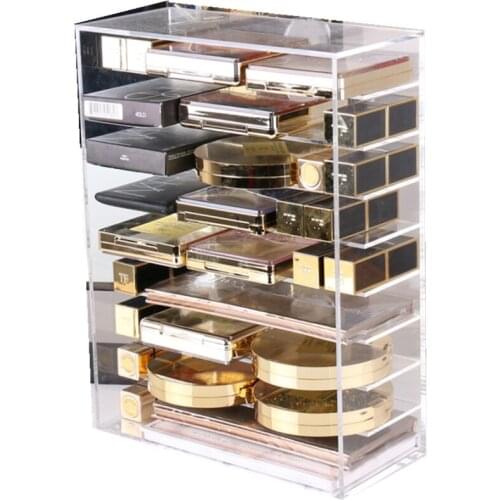 Super long acrylic eye shadow storage box lipstick lipstick rack cosmetics finishing storage