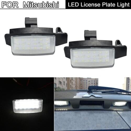 2PCS LED License Plate Lamp for Mitsubishi Lancer Sportback 2008-UP,for Mitsubishi Outlander2006-up
