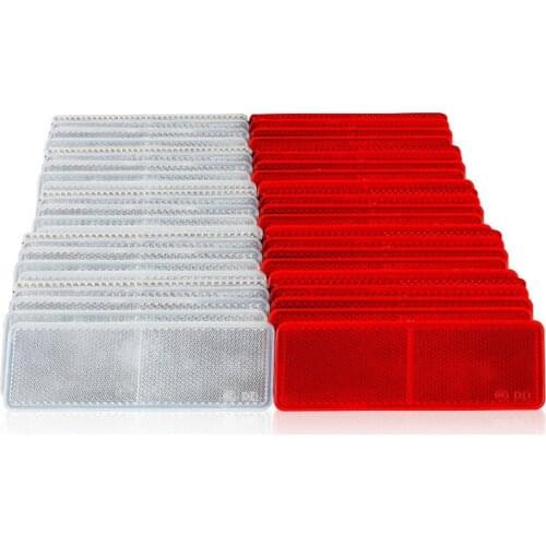 Auto Truck Night Safety Reflective Warning Self-adhesive Strip Sticker Safety Caution Warning Sticker Red And White Stickers