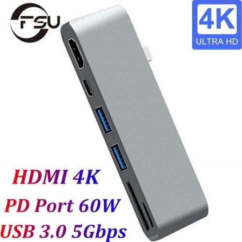 USB Type C HUB 4K HDMI Dual USB-C to Multi USB 3.0 HDMI for IPAD MacBook Pro Air Adapter Dock USB C 3.1 PD Port Type-C HUB