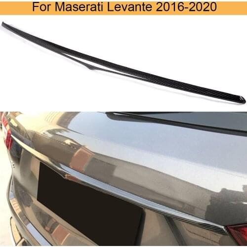 Carbon Fiber Rear Side Spoiler Wing Trim For Maserati Levante Base Sport Utility 4-Door 2016-2020 Rear Trunk Middle Spoiler Wing