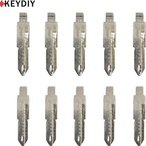 5/15/50pcs Uncut Metal NO. 53 Scale Blank Car Key KD MINI/KD900/VVDI Remote Blade NE72 for Peugeot 206 207/Citroen C2/07 Picasso