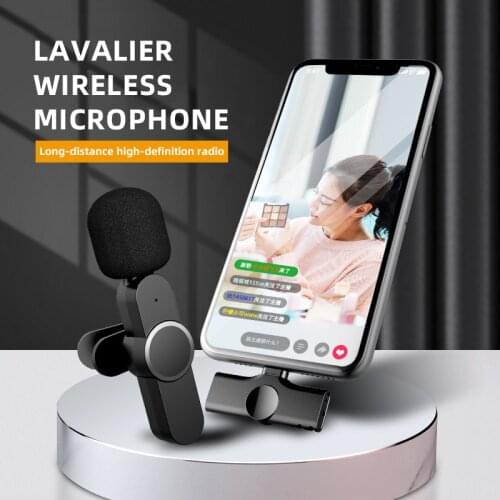 Wireless Lavalier Portable Microphone Clip-on Audio Video Recording Mic For IPhone Android Live Game xiaomi Phone Camera