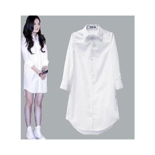 2021 Spring Summer Women Blouses S-5XL Plus Size Fashion Sexy Slim Women Long Sleeve Chiffon Elegant Office Women White Shirt