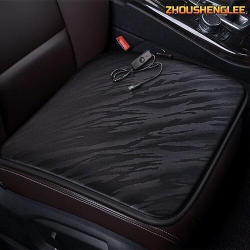 ZHOUSHENGLEE 12V Heated car seat cover for Audi all models A7 S6 A5 A1 Q5 A4 A6 Q3 Q7 S7 SQ5 A3 S8 Winter Pad Cushions car styli