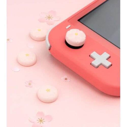 Sakura Cherry Flower Nintend Thumb Stick Grip Cap Joystick Cover For Nintendo Switch NS Lite Joy-con Controller Thumbstick Case