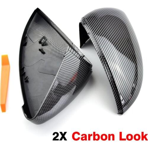 Rearview Mirror Cover Side Wing Rear View Mirror Case Covers Glossy Black For VW GOLF 7 MK7 MK7.5 GTI R GTE GTD 2013-2018