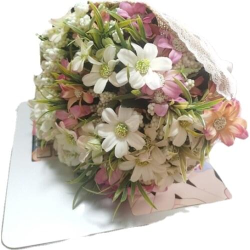 Western Style Elegant Peony Flower Bride Wedding Bouquet With Simulation Accessories 0413-01