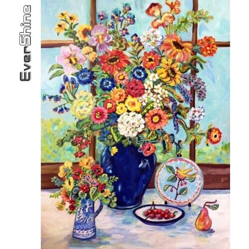 Evershine Diamond Painting Flowers Picture Of Rhinestones Needlework 5D Diamond Embroidery Daisy Cross Stitch Handmade Gift