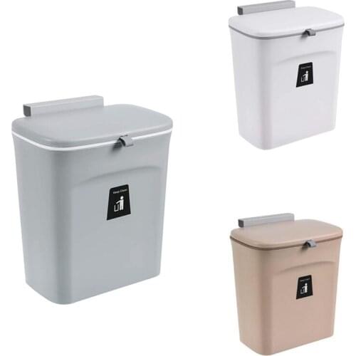 LUDA Kitchen Compost Bin for Counter Top or Under Sink, Hanging Small Trash Can with Lid,Mountable Indoor Compost Bucket