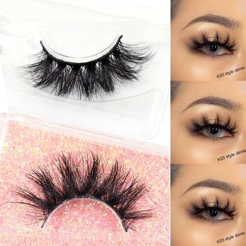 Makeup 5D Mink Lashes 3D False Eyelashes Fluffy Soft Wispy Volume Natural long False Eyelashes Reusable Lashes K05