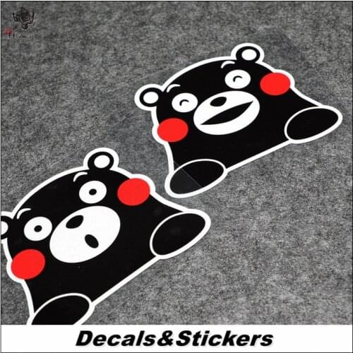 NO.L111 Kumamon Cute Cartoon 3M Reflective Modified Stickers Car Helmet Waterproof MOTO GP Decals Racing Motorcycle