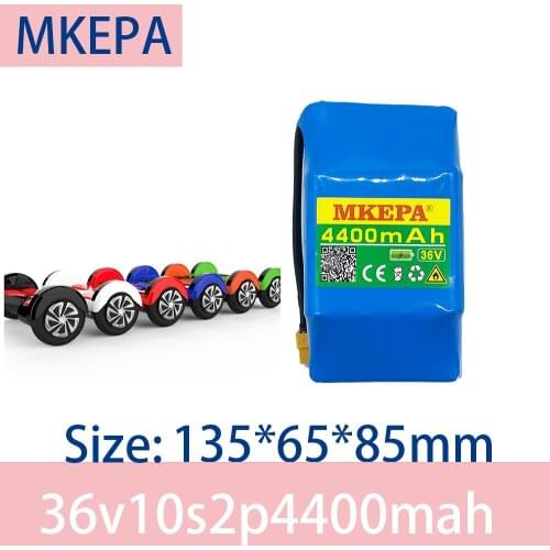 MKEPA 100% brand new original 36V 4.4ah lithium battery 10s2p 36V lithium ion battery pack 42V 4400mAh scooter twist battery