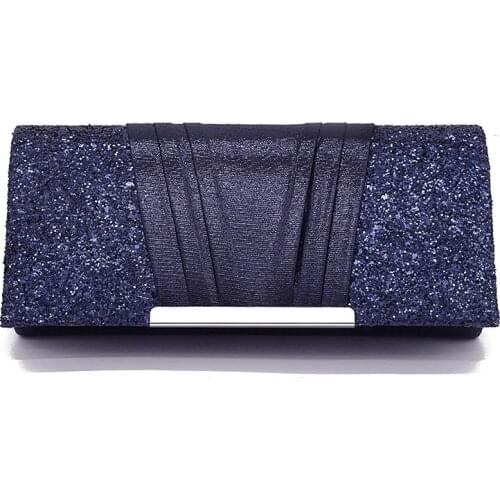 MONNET CAUTHY Summer New Bags for Women Brilliant Fashion Office Ladies Clutch Solid Color Deep Blue Black Wedding Party Bag