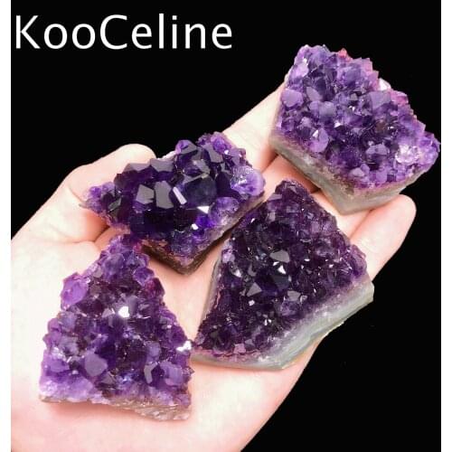 Natural Crystals Quartz Amethyst Ore Stones Specimen Energy Reiki Room Office Aquarium Decoration Accessories Gemstone